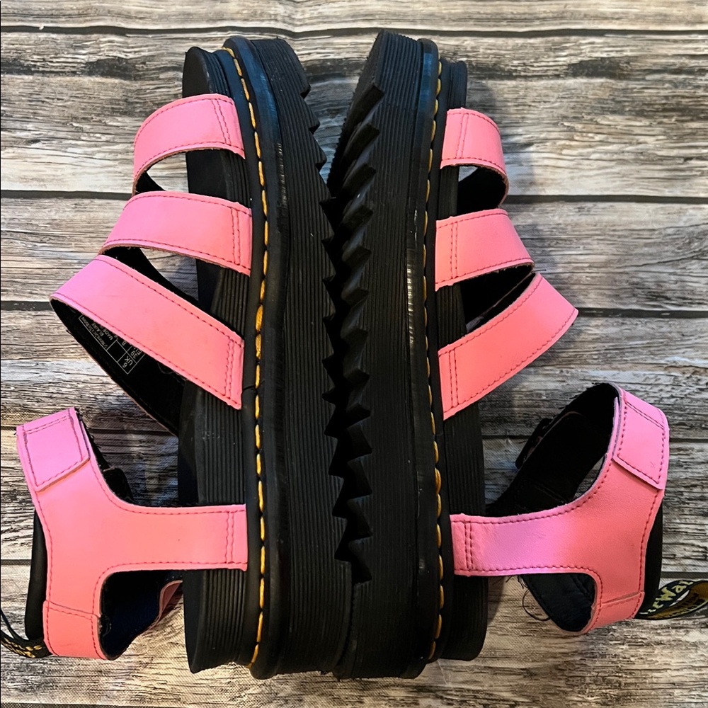 Dr Martens Blair Buckle Sandals in Pink 8 - Picture 6 of 9